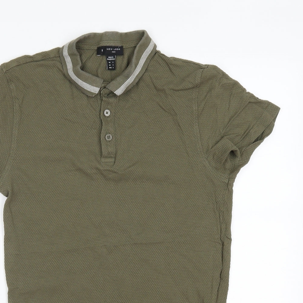 New Look Mens Green    Polo Size S
