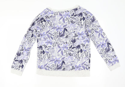 Debenhams Womens White Floral  Kimono Pyjama Top Size S