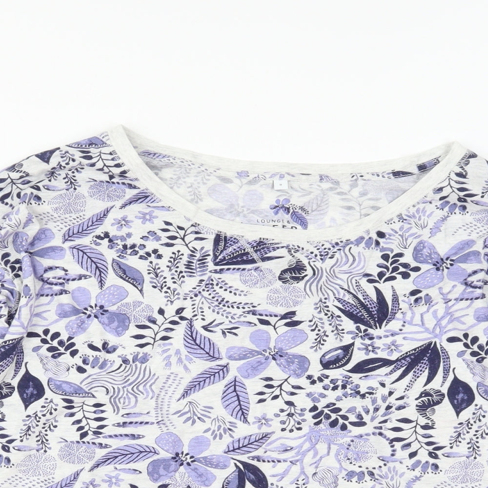 Debenhams Womens White Floral  Kimono Pyjama Top Size S