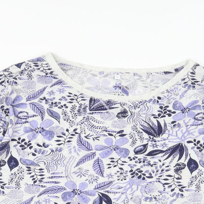 Debenhams Womens White Floral  Kimono Pyjama Top Size S