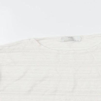 Wallis Womens White   Pullover Jumper Size S