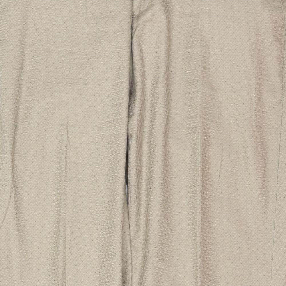 Mens UK Size 34 in Conbipel Regular Fit  Beige Trousers