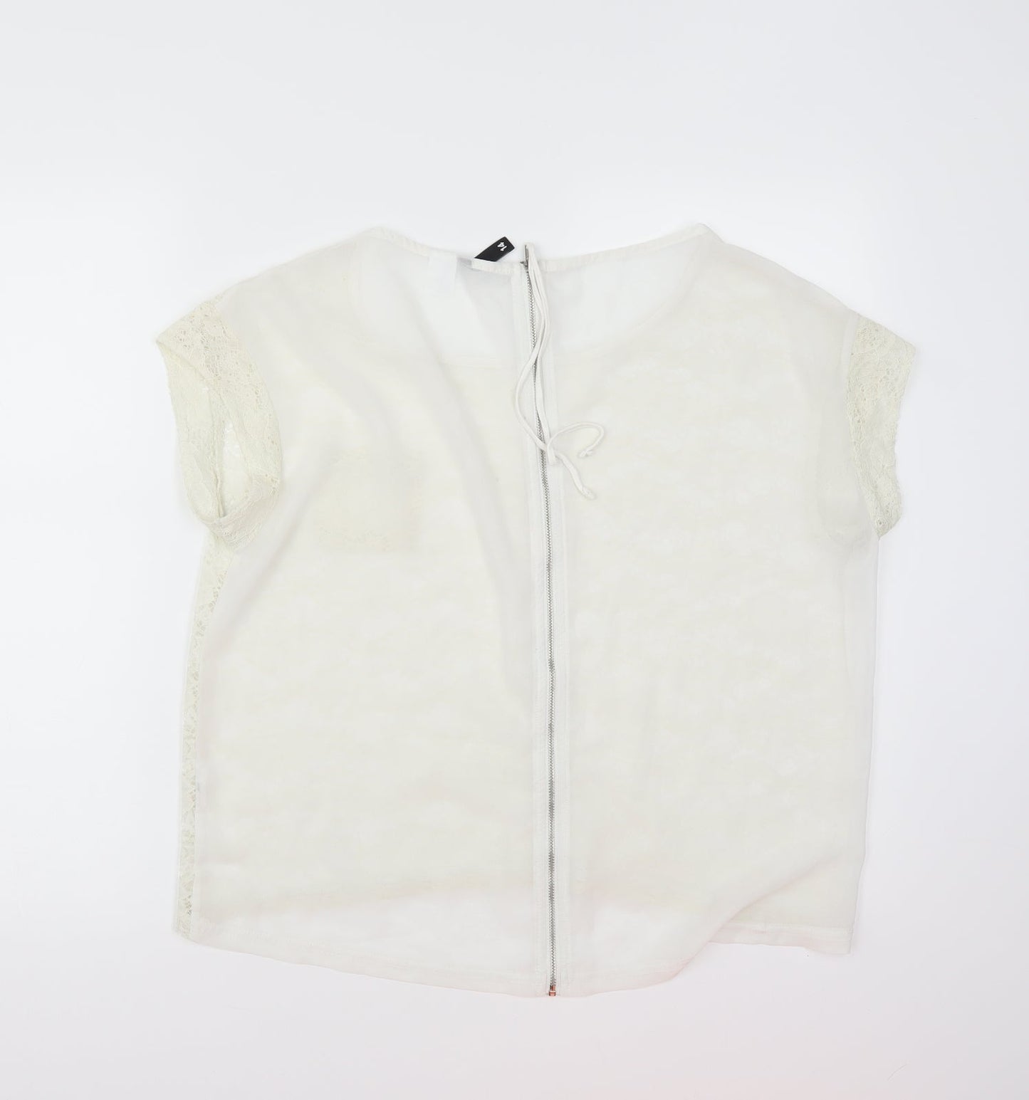 Womens UK Size 14 H&M White Basic T-Shirt