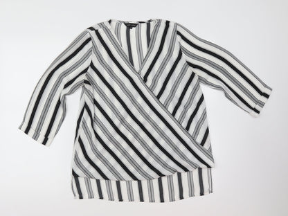 Womens UK Size 8 New Look White Tunic Blouse