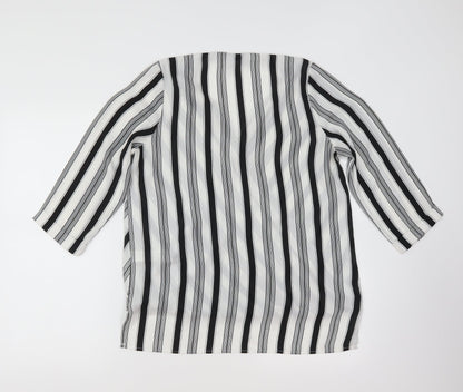 Womens UK Size 8 New Look White Tunic Blouse