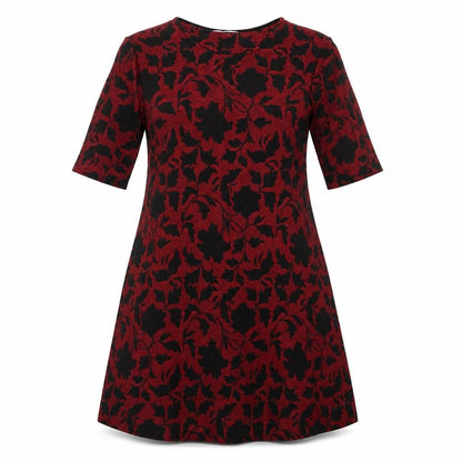 Tu Womens Red Floral  A-Line  Size 8