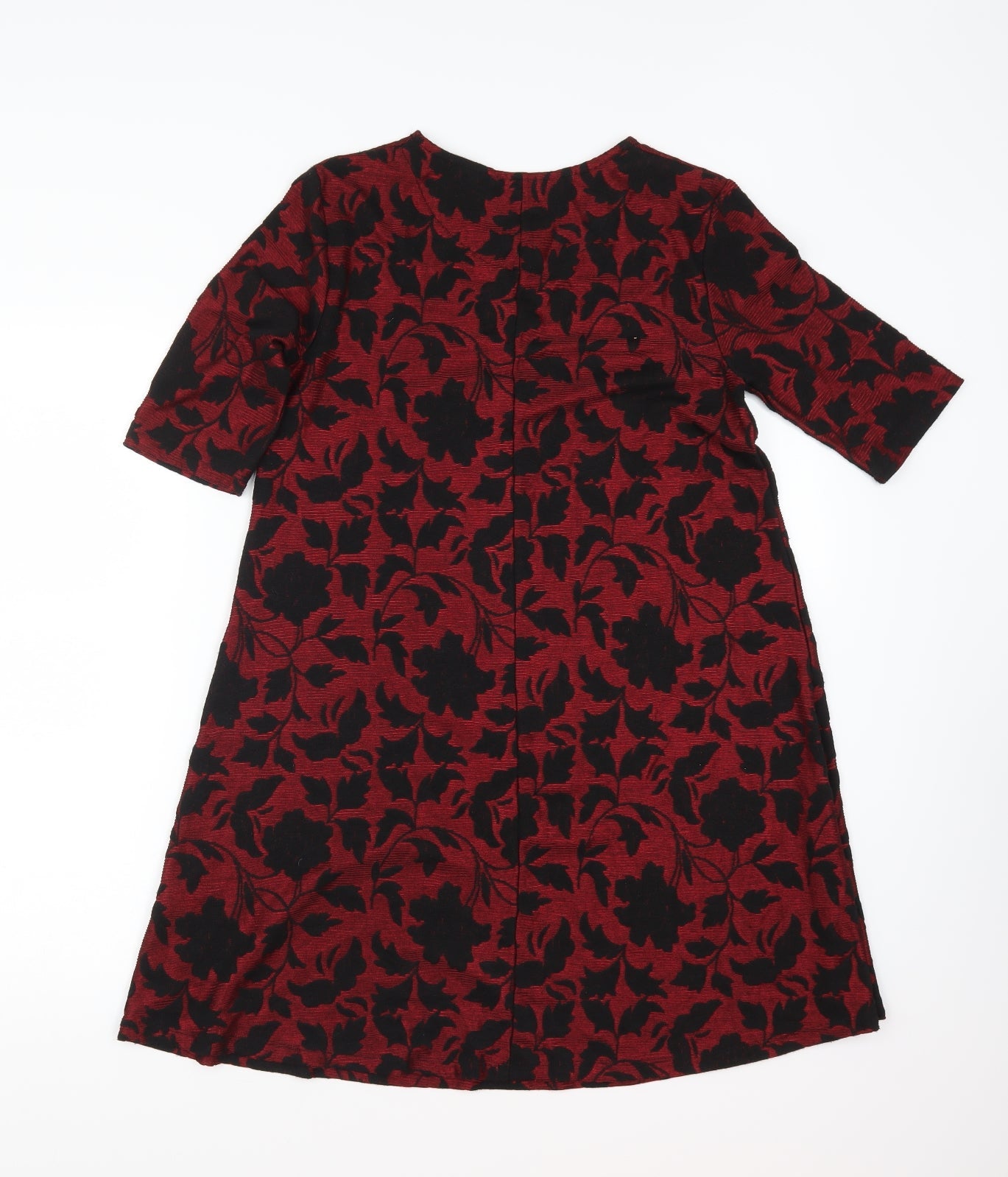 TU Womens Red Floral  A-Line  Size 8