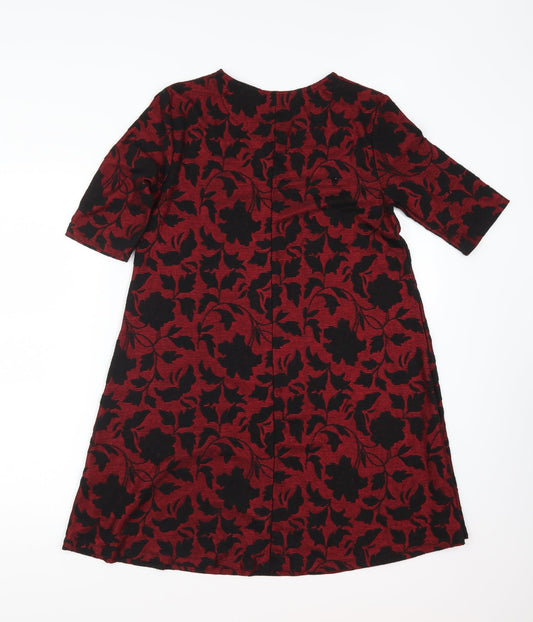 TU Womens Red Floral  A-Line  Size 8