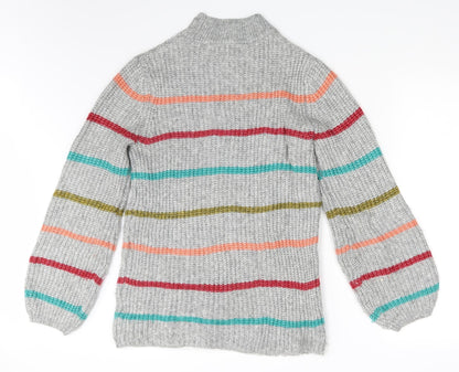 Papaya Womens Grey Striped  Pullover Jumper Size M