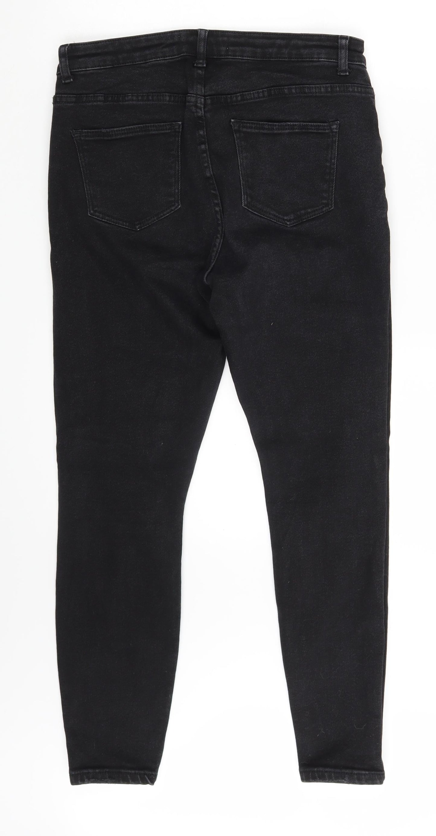 Denim & Co. Womens Black  Denim Skinny Jeans Size 14 L26 in