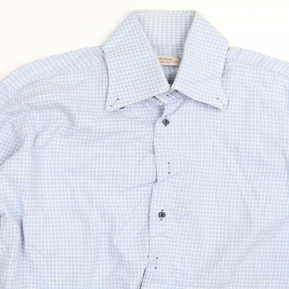 Mens UK Size One Size Caliban Blue  Button-Up Long Sleeve Casual Shirt