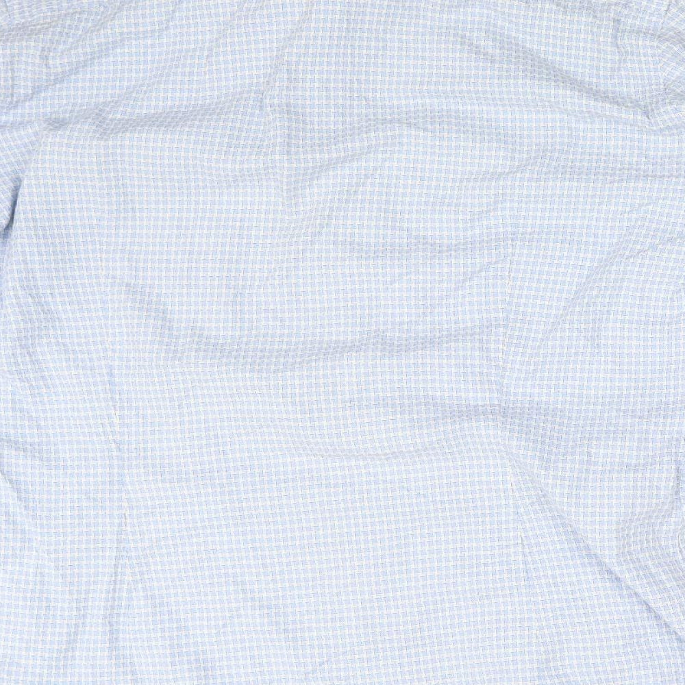 Mens UK Size One Size Caliban Blue  Button-Up Long Sleeve Casual Shirt