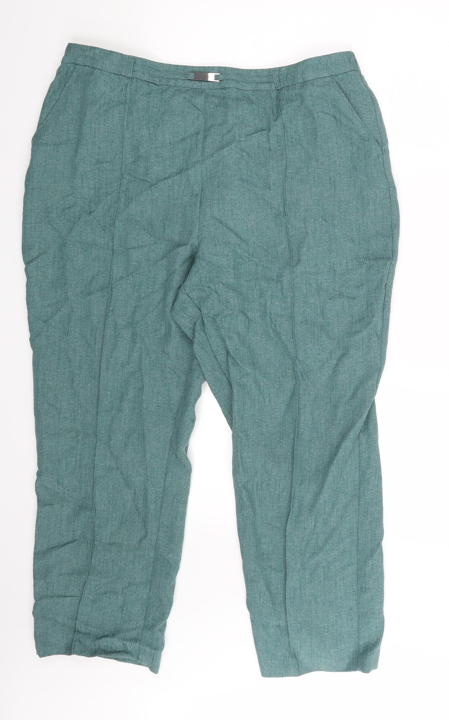 Womens UK Size One Size Preworn Regular Fit  Green Trousers