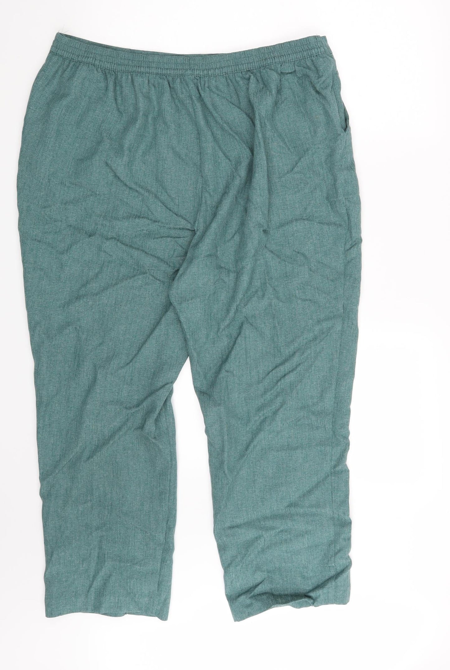 Womens UK Size One Size Preworn Regular Fit  Green Trousers