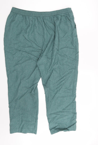 Womens UK Size One Size Preworn Regular Fit  Green Trousers