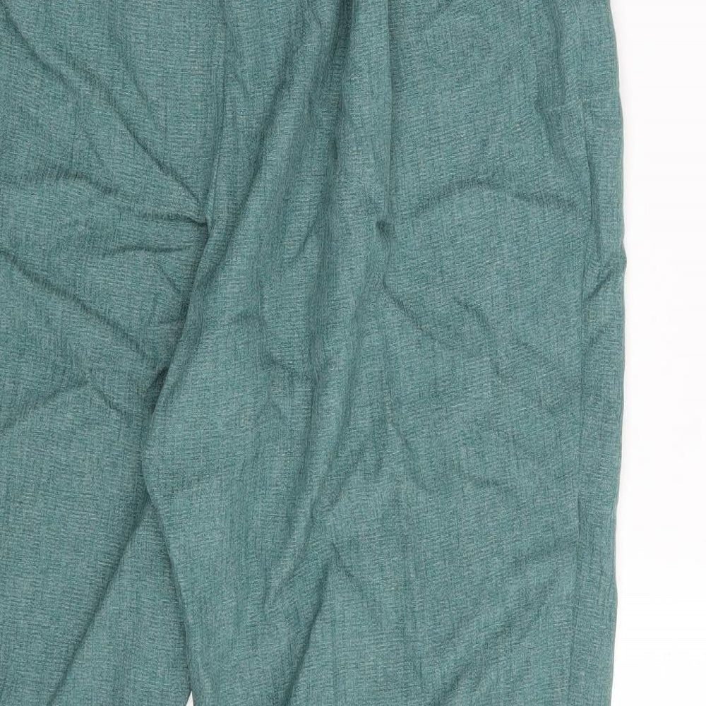 Womens UK Size One Size Preworn Regular Fit  Green Trousers
