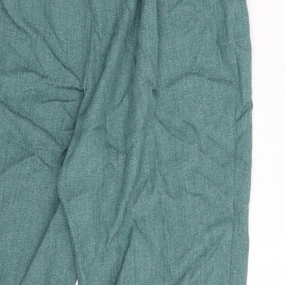 Womens UK Size One Size Preworn Regular Fit  Green Trousers