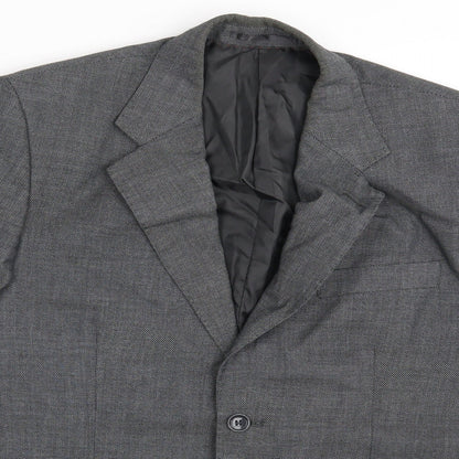 Mens UK Size One Size Preworn Regular Black Suit Jacket