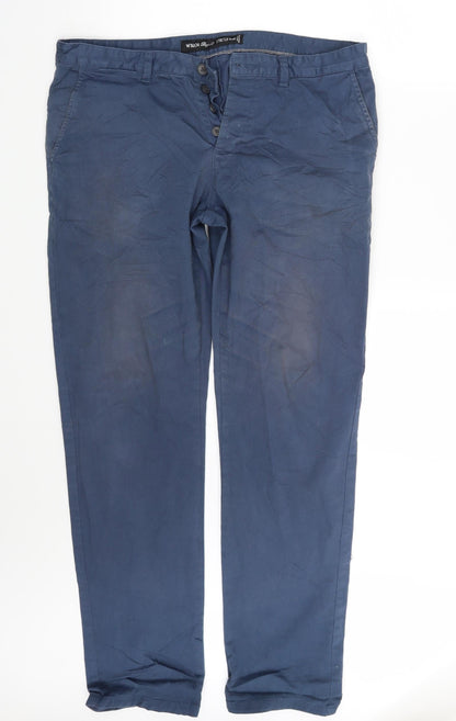 Denim & Co Mens Blue   Trousers  Size 36 L31 in