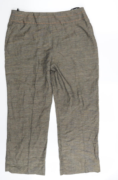 Womens UK Size 18 ROMAN Regular Fit  Gold Trousers
