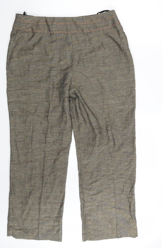 Womens UK Size 18 ROMAN Regular Fit  Gold Trousers