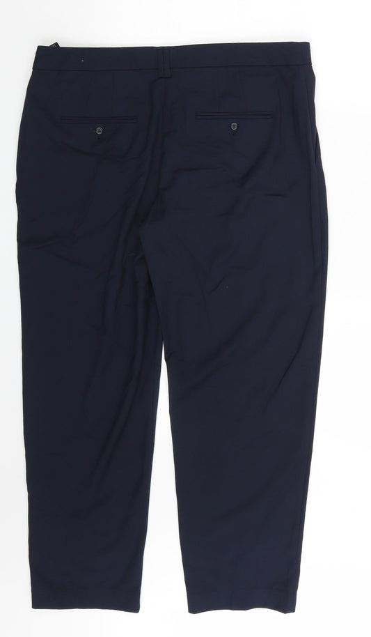 M&S Womens Black   Trousers  Size 14 L25 in