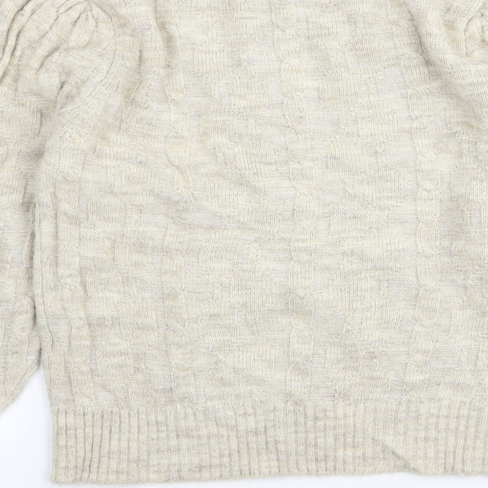 Brand and care label for cortfelli women’s beige jumper, size UK 10