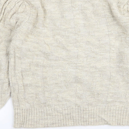 Brand and care label for cortfelli women’s beige jumper, size UK 10