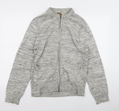 H&M Mens Grey   Full Zip Jumper Size S