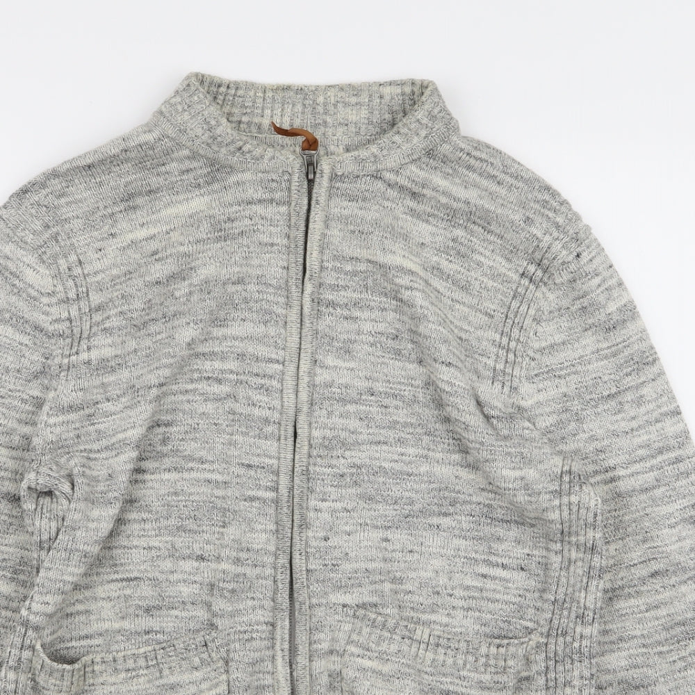 H&M Mens Grey   Full Zip Jumper Size S