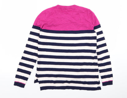 Oasis Womens Multicoloured Striped  Pullover Jumper Size M