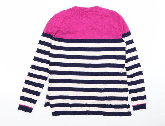 Oasis Womens Multicoloured Striped  Pullover Jumper Size M