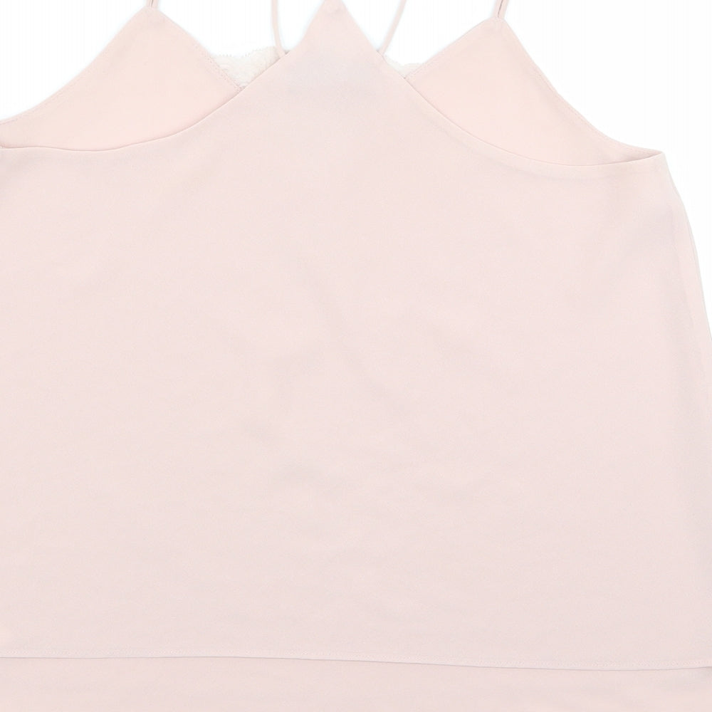 Womens UK Size 8 New Look Pink Basic Tank