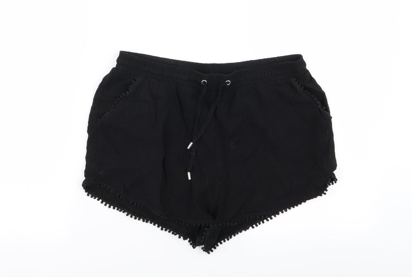 New Look Womens Black   Hot Pants Shorts Size 12 - Stretch waistband