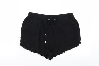 New Look Womens Black   Hot Pants Shorts Size 12 - Stretch waistband