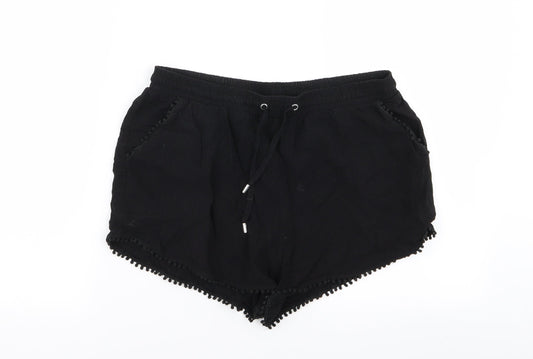 New Look Womens Black   Hot Pants Shorts Size 12 - Stretch waistband