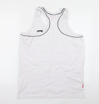 Slazenger Mens White    T-Shirt Size L  - tank top