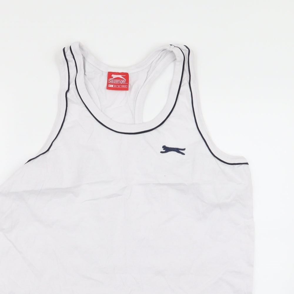 Slazenger Mens White    T-Shirt Size L  - tank top
