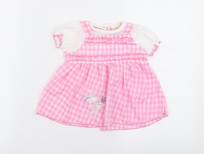 Baby C Girls Multicoloured Check  Fit & Flare  Size 6-9 Months
