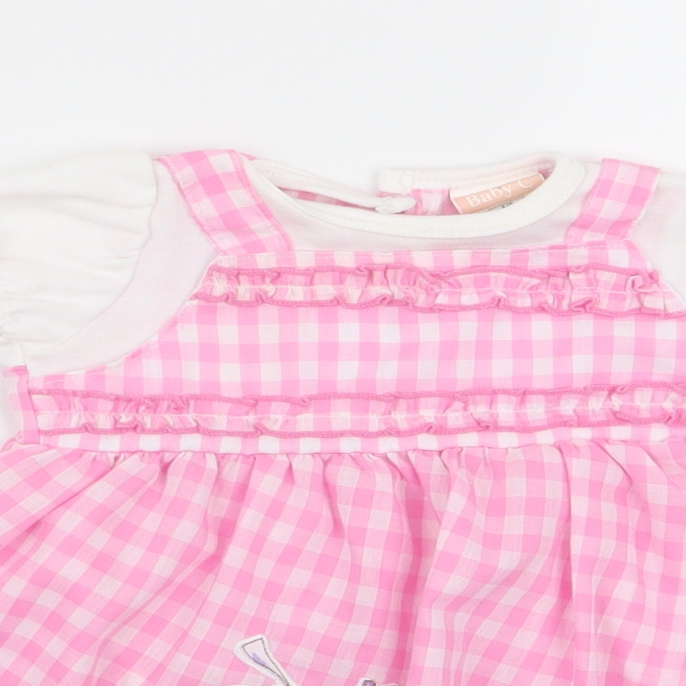 Baby C Girls Multicoloured Check  Fit & Flare  Size 6-9 Months