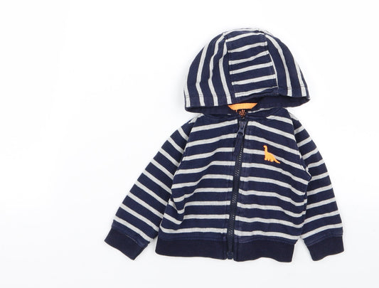 lullaby Boys Multicoloured Striped  Full Zip Jumper Size 3-6 Months