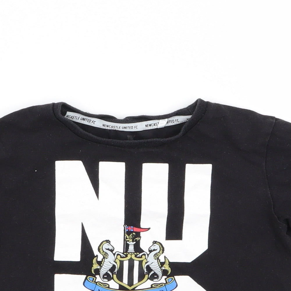 Newcastle United Boys Black   Basic T-Shirt Size 3-4 Years