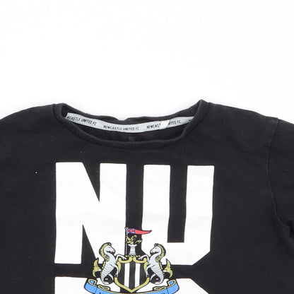 Newcastle United Boys Black   Basic T-Shirt Size 3-4 Years