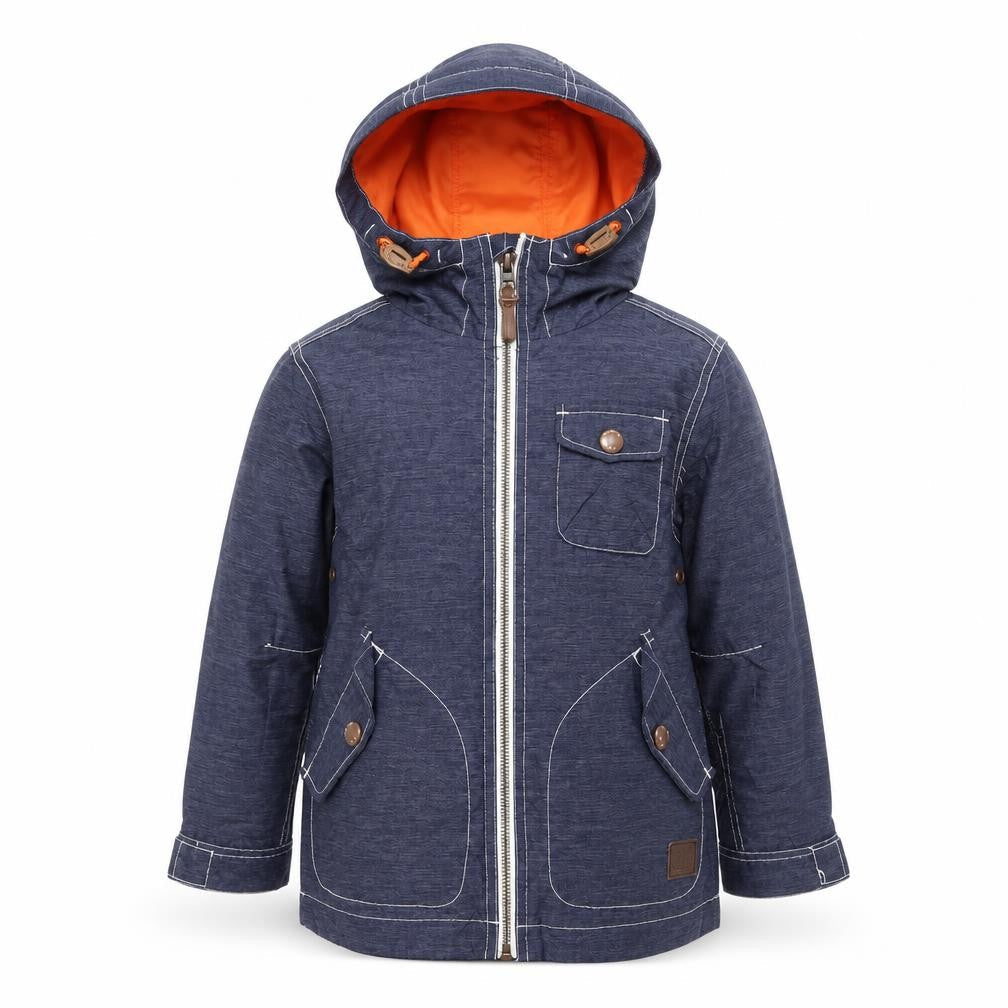 Front view of Next boys’ blue basic coat coat, size 5, years