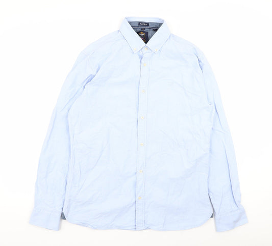 Rhino Mens Blue    Button-Up Size M