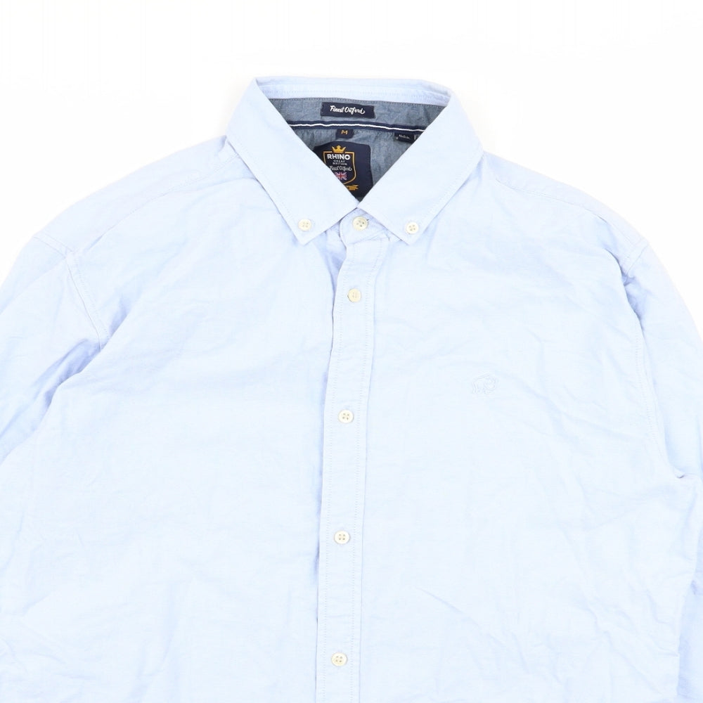 Rhino Mens Blue    Button-Up Size M