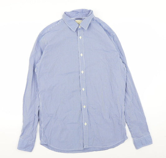 Mens UK Collar Size 16.5 Heritage Smart Blue  Dress Shirt
