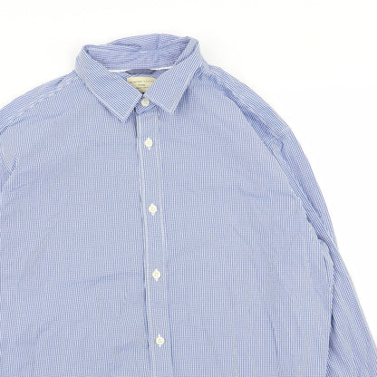 Mens UK Collar Size 16.5 Heritage Smart Blue  Dress Shirt