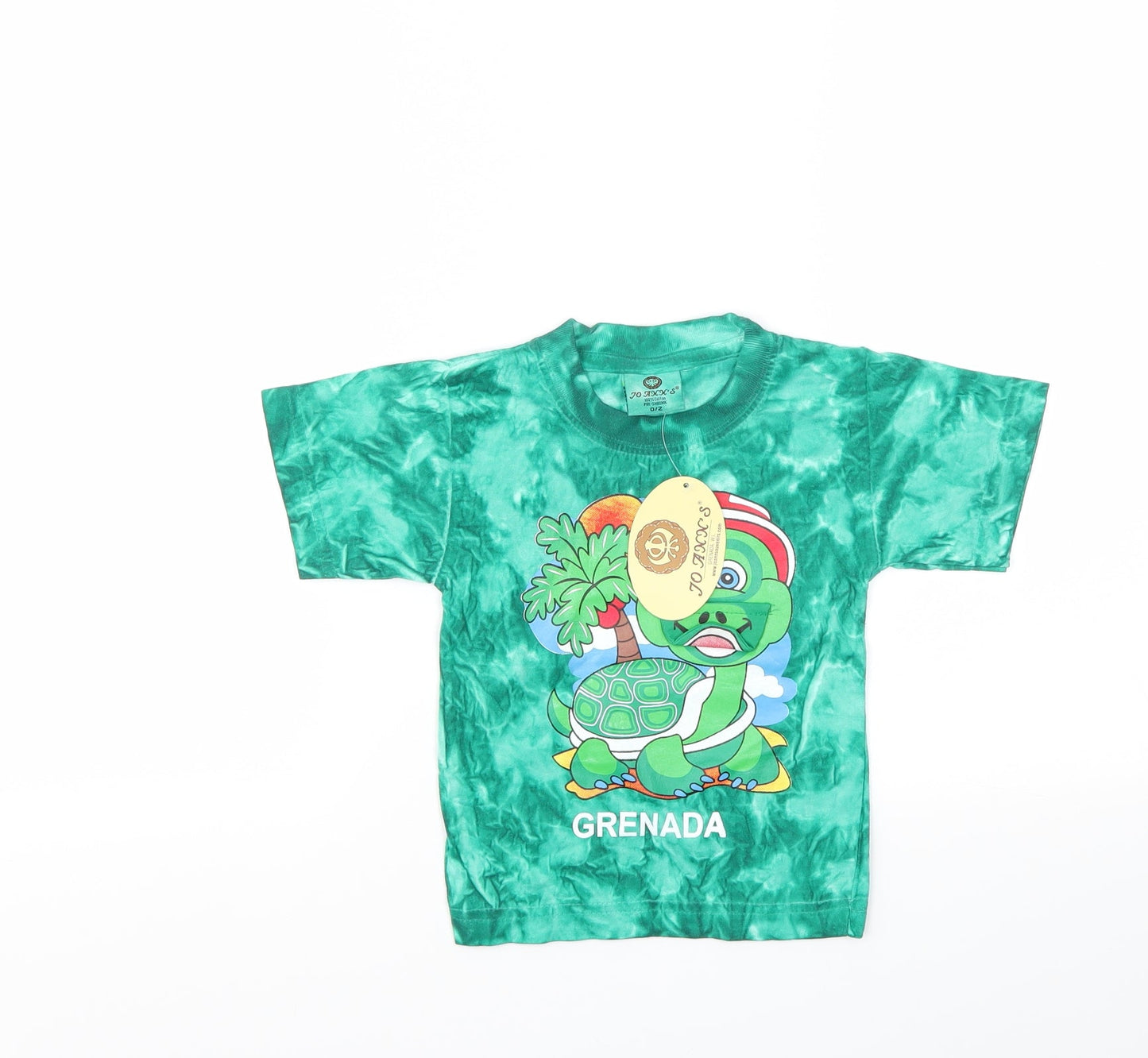 Preworn Boys Green Animal Print  Pullover T-Shirt Size 2 Years