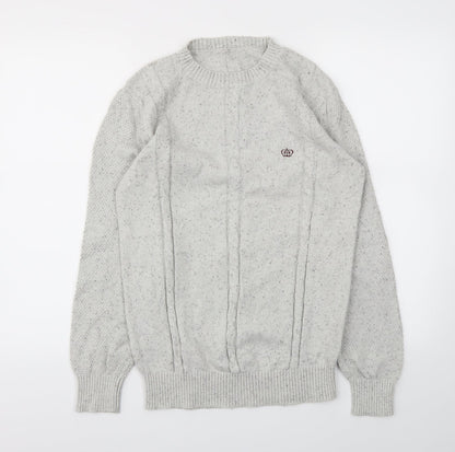 Mens UK Size M NEXT Grey Pullover Hoodie